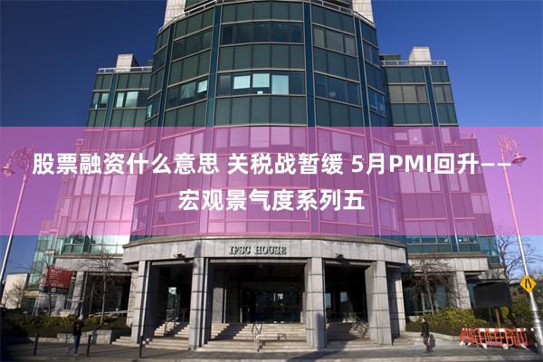 股票融资什么意思 关税战暂缓 5月PMI回升——宏观景气度系列五